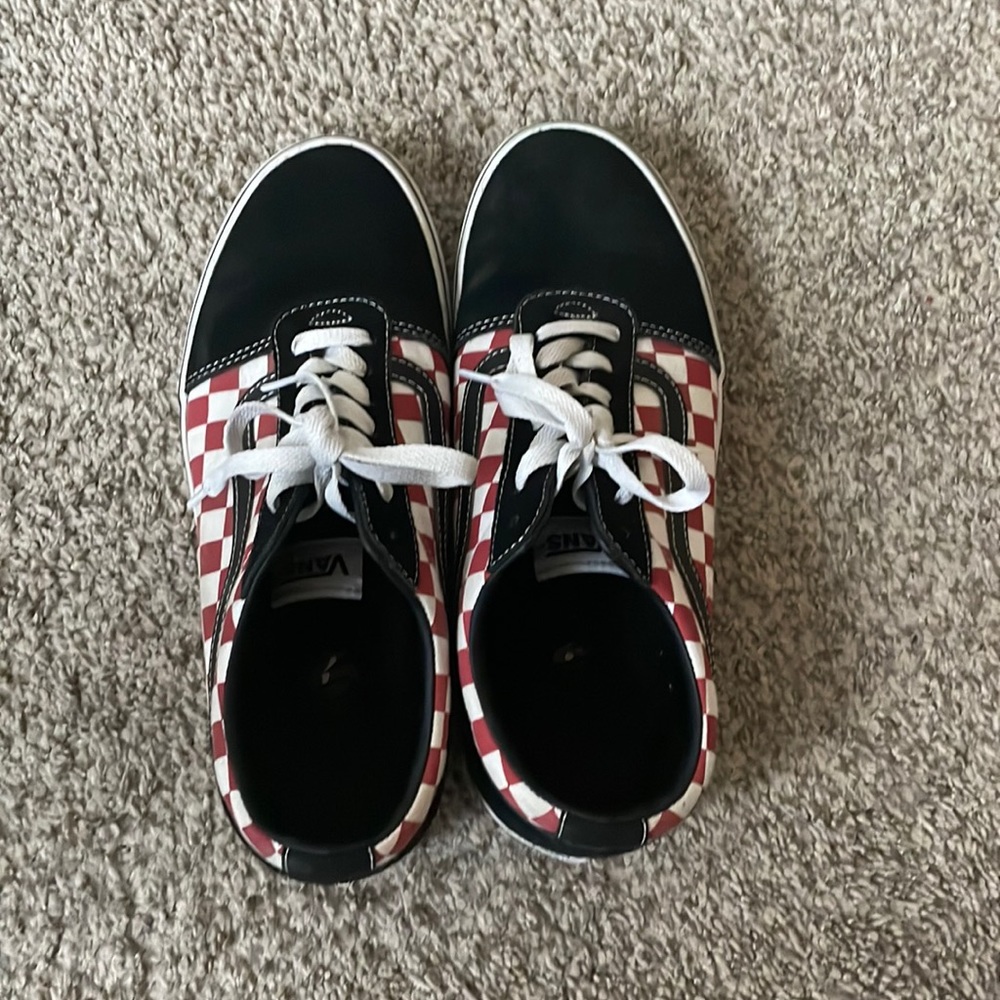 Vans Old Skool Red Checkerboard.